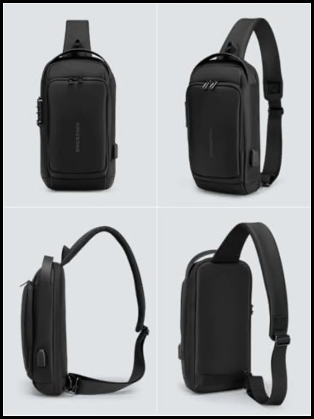 Waterproof Anti-Theft Sling Crossbody Backpack for Men Travel Daypack with TSA